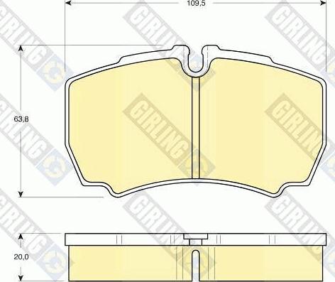 Girling 6115359 - Brake Pad Set, disc brake www.autospares.lv