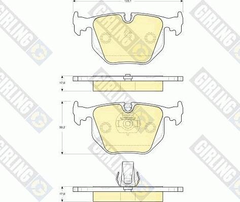 Girling 6115302 - Bremžu uzliku kompl., Disku bremzes www.autospares.lv