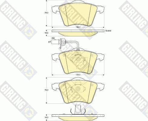 Girling 6115382 - Brake Pad Set, disc brake www.autospares.lv