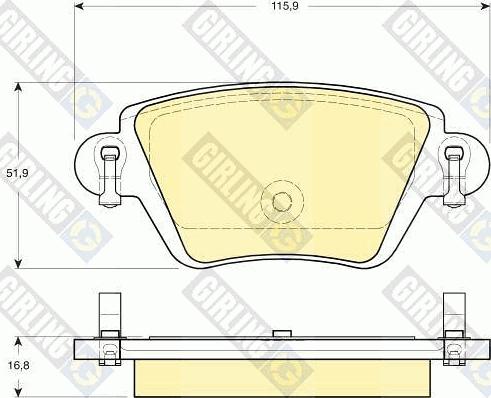 Girling 6115254 - Brake Pad Set, disc brake www.autospares.lv