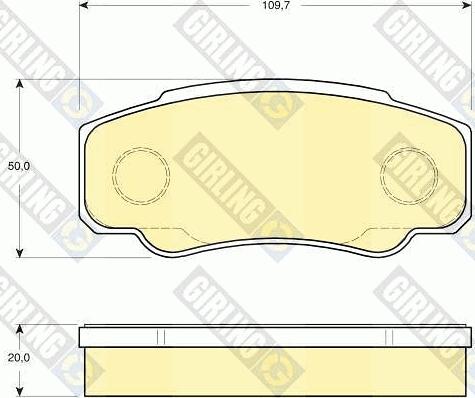 Girling 6115219 - Brake Pad Set, disc brake www.autospares.lv