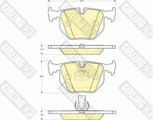 Girling 6115272 - Brake Pad Set, disc brake www.autospares.lv