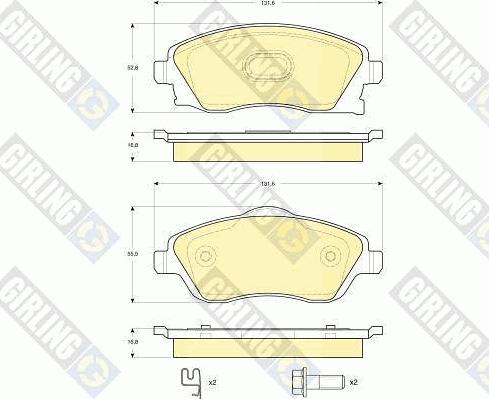 Girling 6115701 - Brake Pad Set, disc brake www.autospares.lv