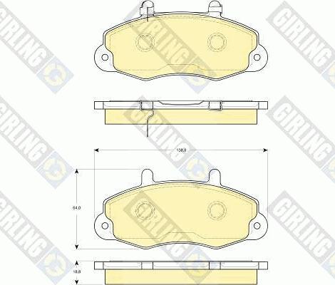 Girling 6115724 - Bremžu uzliku kompl., Disku bremzes autospares.lv