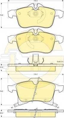 Girling 6116682 - Тормозные колодки, дисковые, комплект www.autospares.lv