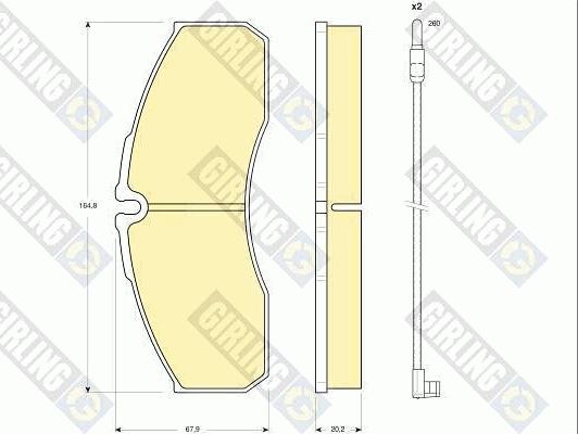 Girling 6116109 - Bremžu uzliku kompl., Disku bremzes autospares.lv