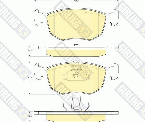 Girling 6116182 - Bremžu uzliku kompl., Disku bremzes autospares.lv