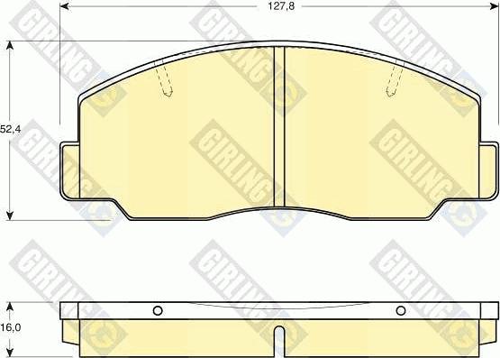 Girling 6110969 - Brake Pad Set, disc brake www.autospares.lv