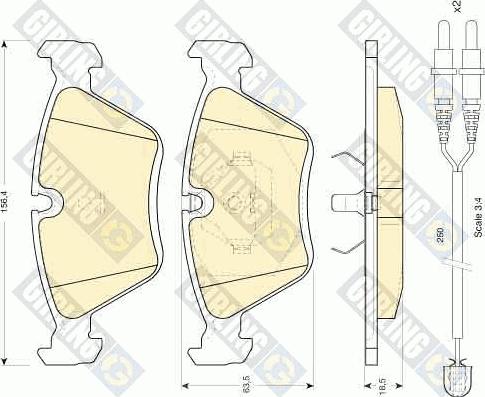 Girling 6110982 - Bremžu uzliku kompl., Disku bremzes www.autospares.lv