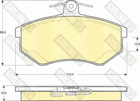 Girling 6110481 - Brake Pad Set, disc brake www.autospares.lv