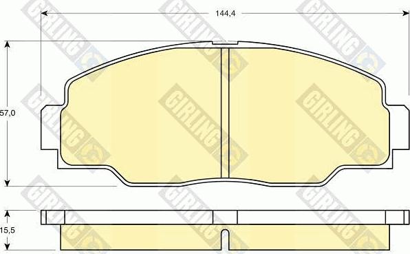 Girling 6110429 - Bremžu uzliku kompl., Disku bremzes www.autospares.lv