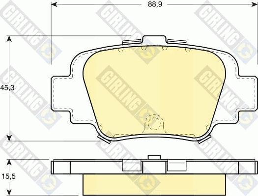 Girling 6110609 - Bremžu uzliku kompl., Disku bremzes www.autospares.lv