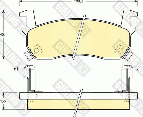 Girling 6110049 - Тормозные колодки, дисковые, комплект www.autospares.lv