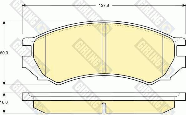 Girling 6110059 - Bremžu uzliku kompl., Disku bremzes autospares.lv