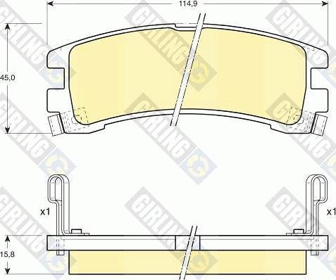 Girling 6110189 - Bremžu uzliku kompl., Disku bremzes www.autospares.lv