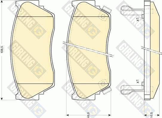 Girling 6110129 - Brake Pad Set, disc brake www.autospares.lv