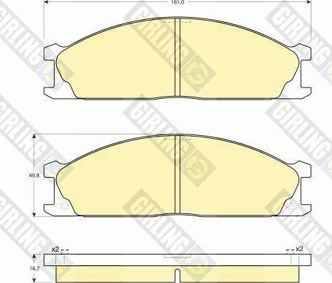 Girling 6110179 - Bremžu uzliku kompl., Disku bremzes autospares.lv