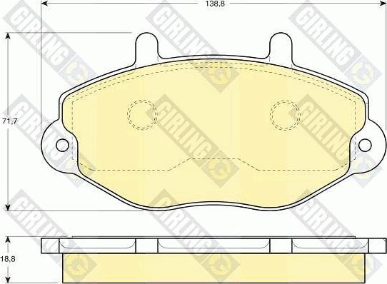 Girling 6110804 - Bremžu uzliku kompl., Disku bremzes autospares.lv