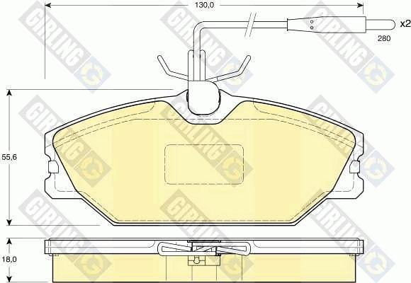 Girling 6110301 - Bremžu uzliku kompl., Disku bremzes autospares.lv