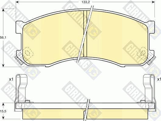 Girling 6110379 - Brake Pad Set, disc brake www.autospares.lv