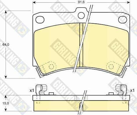 Girling 6110249 - Bremžu uzliku kompl., Disku bremzes autospares.lv