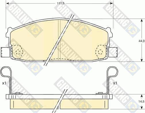 Girling 6110209 - Bremžu uzliku kompl., Disku bremzes www.autospares.lv