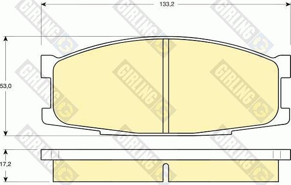 Girling 6110229 - Bremžu uzliku kompl., Disku bremzes www.autospares.lv