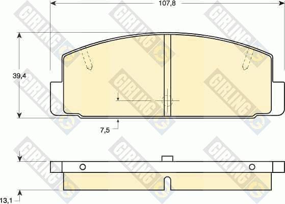 Girling 6110279 - Bremžu uzliku kompl., Disku bremzes www.autospares.lv