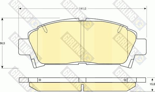 Girling 6111459 - Bremžu uzliku kompl., Disku bremzes autospares.lv