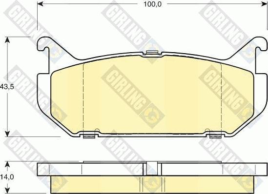 Girling 6111409 - Bremžu uzliku kompl., Disku bremzes autospares.lv