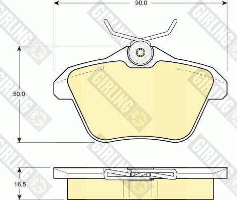 Girling 6111471 - Bremžu uzliku kompl., Disku bremzes www.autospares.lv