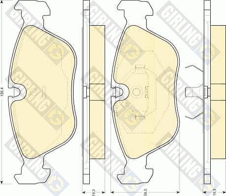 Girling 6111592 - Brake Pad Set, disc brake www.autospares.lv