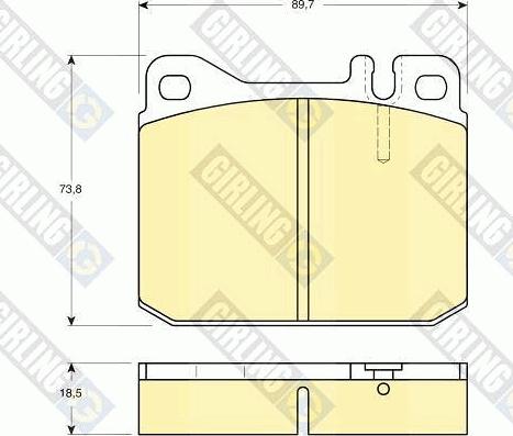 Girling 6111032 - Bremžu uzliku kompl., Disku bremzes www.autospares.lv