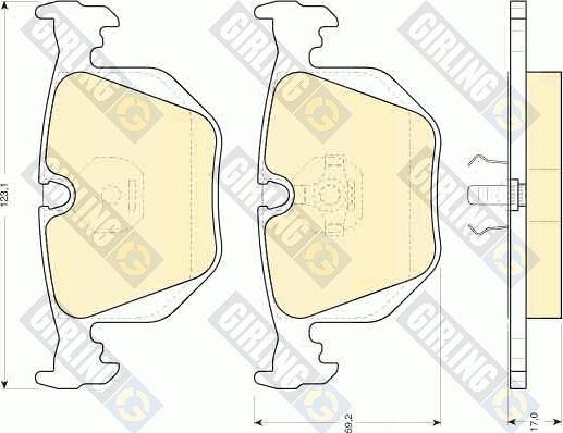 Girling 6111192 - Brake Pad Set, disc brake www.autospares.lv