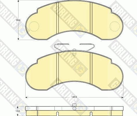 Girling 6111143 - Bremžu uzliku kompl., Disku bremzes autospares.lv