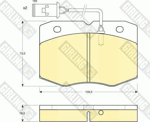 Girling 6111119 - Bremžu uzliku kompl., Disku bremzes www.autospares.lv