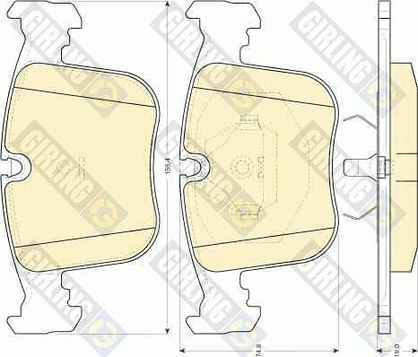 Girling 6111182 - Bremžu uzliku kompl., Disku bremzes www.autospares.lv