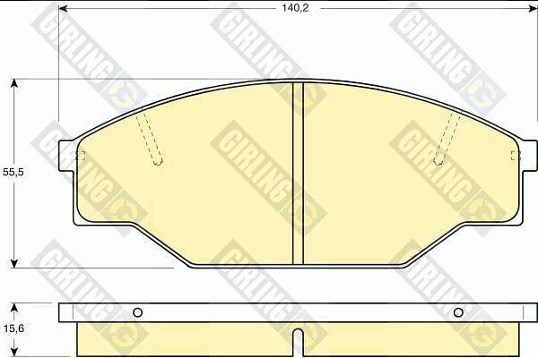 Girling 6111819 - Bremžu uzliku kompl., Disku bremzes www.autospares.lv