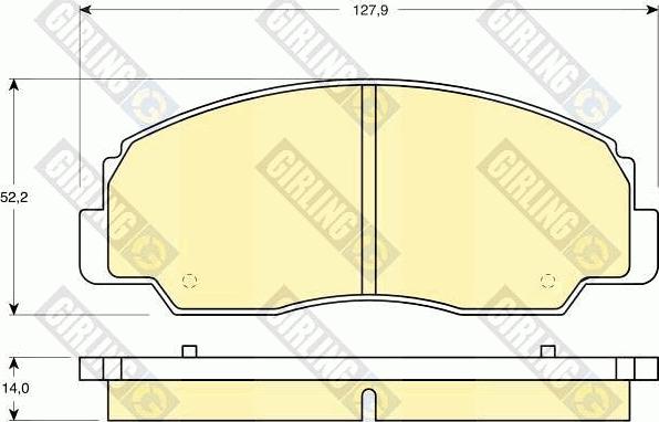 Girling 6111349 - Bremžu uzliku kompl., Disku bremzes www.autospares.lv