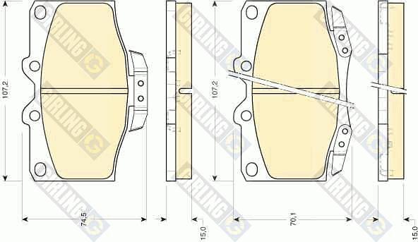 Girling 6111339 - Bremžu uzliku kompl., Disku bremzes www.autospares.lv