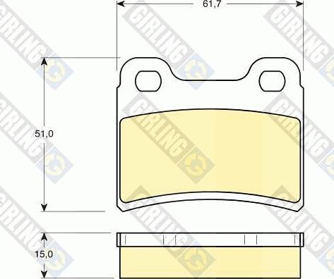 Girling 6111242 - Bremžu uzliku kompl., Disku bremzes autospares.lv