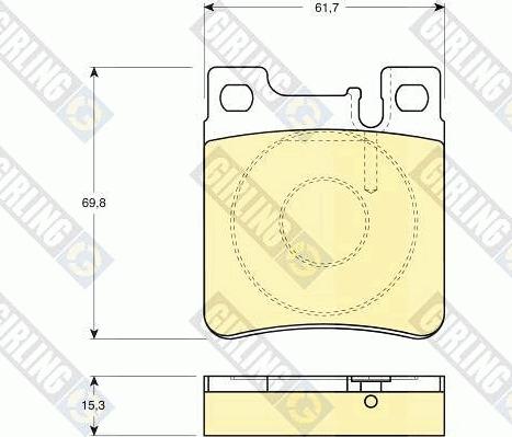 Girling 6111232 - Bremžu uzliku kompl., Disku bremzes www.autospares.lv