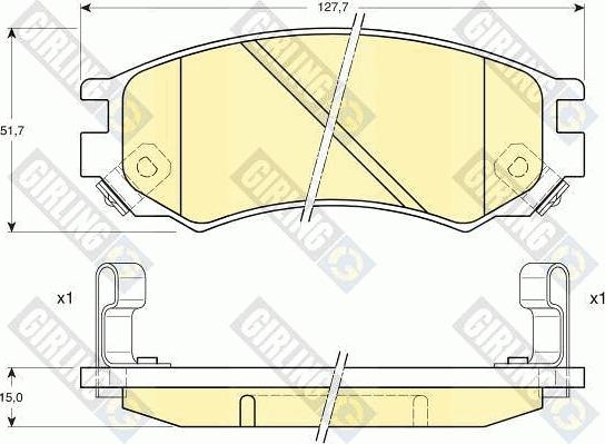 Girling 6111759 - Bremžu uzliku kompl., Disku bremzes autospares.lv