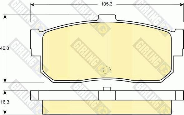 Girling 6111729 - Bremžu uzliku kompl., Disku bremzes www.autospares.lv