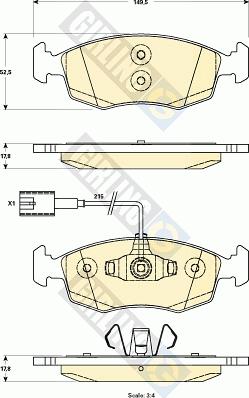 Girling 6118992 - Bremžu uzliku kompl., Disku bremzes autospares.lv