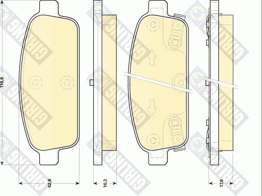 Girling 6118449 - Brake Pad Set, disc brake www.autospares.lv