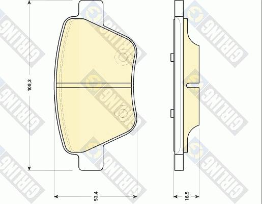 Girling 6118414 - Тормозные колодки, дисковые, комплект www.autospares.lv