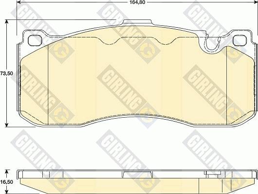 Girling 6118029 - Brake Pad Set, disc brake www.autospares.lv