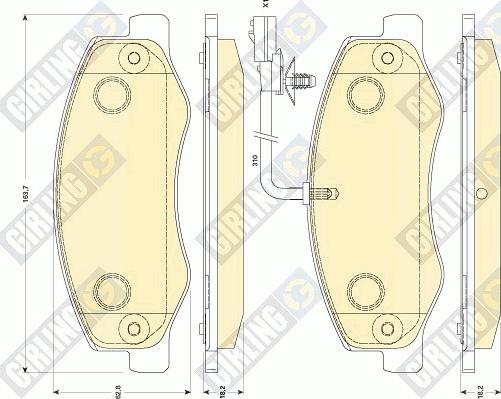 Girling 6118859 - Bremžu uzliku kompl., Disku bremzes autospares.lv