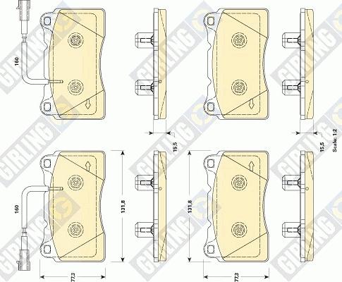 Girling 6118889 - Bremžu uzliku kompl., Disku bremzes autospares.lv